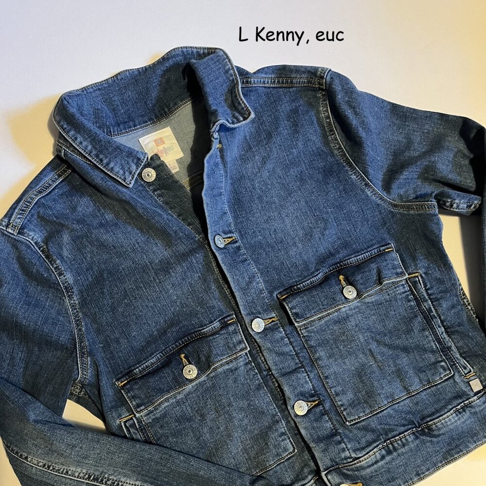 Large Lularoe Kenny jean jacket, denim blue
